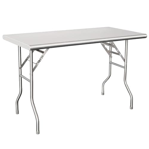 HARDURA HARDURA Folding Stainless Steel Prep Table, 24 x 48 in